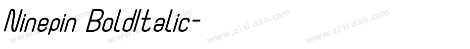 Ninepin BoldItalic字体转换